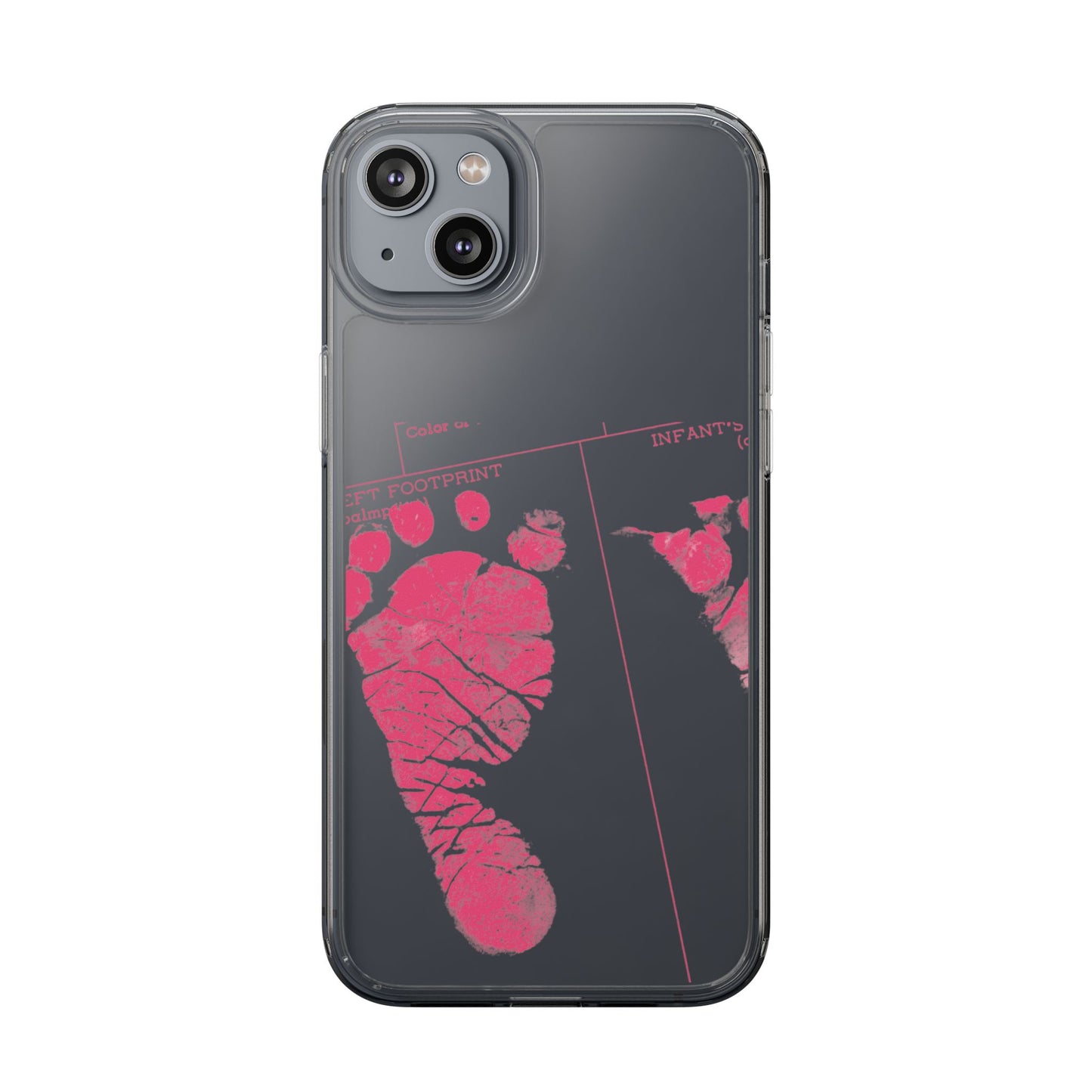 Clear Phone Case – Mom’s Little Pink Footprints