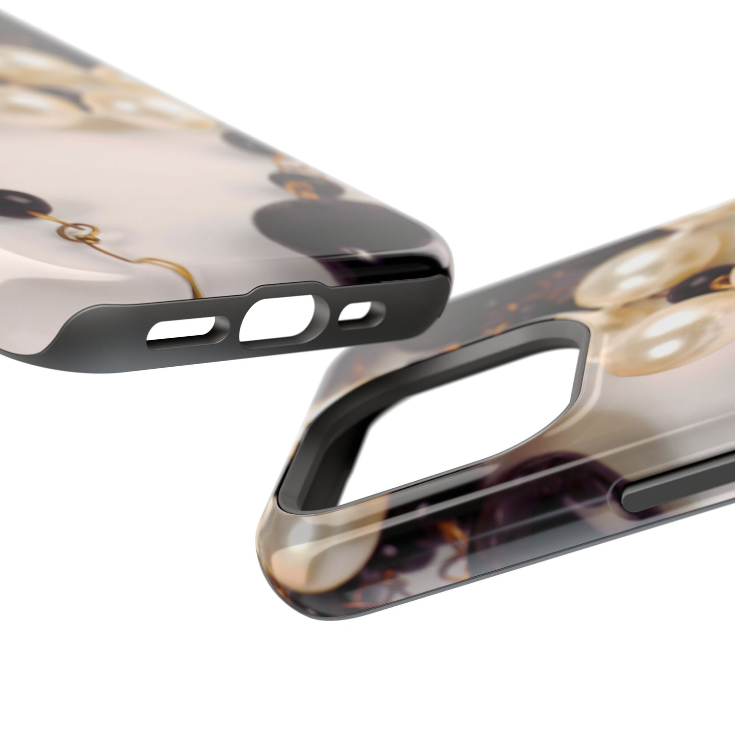 Impact-Resistant Phone Case – Noir Pearl
