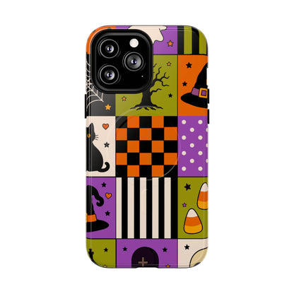 Protective Magnetic Phone Case – Spooky Patchwork