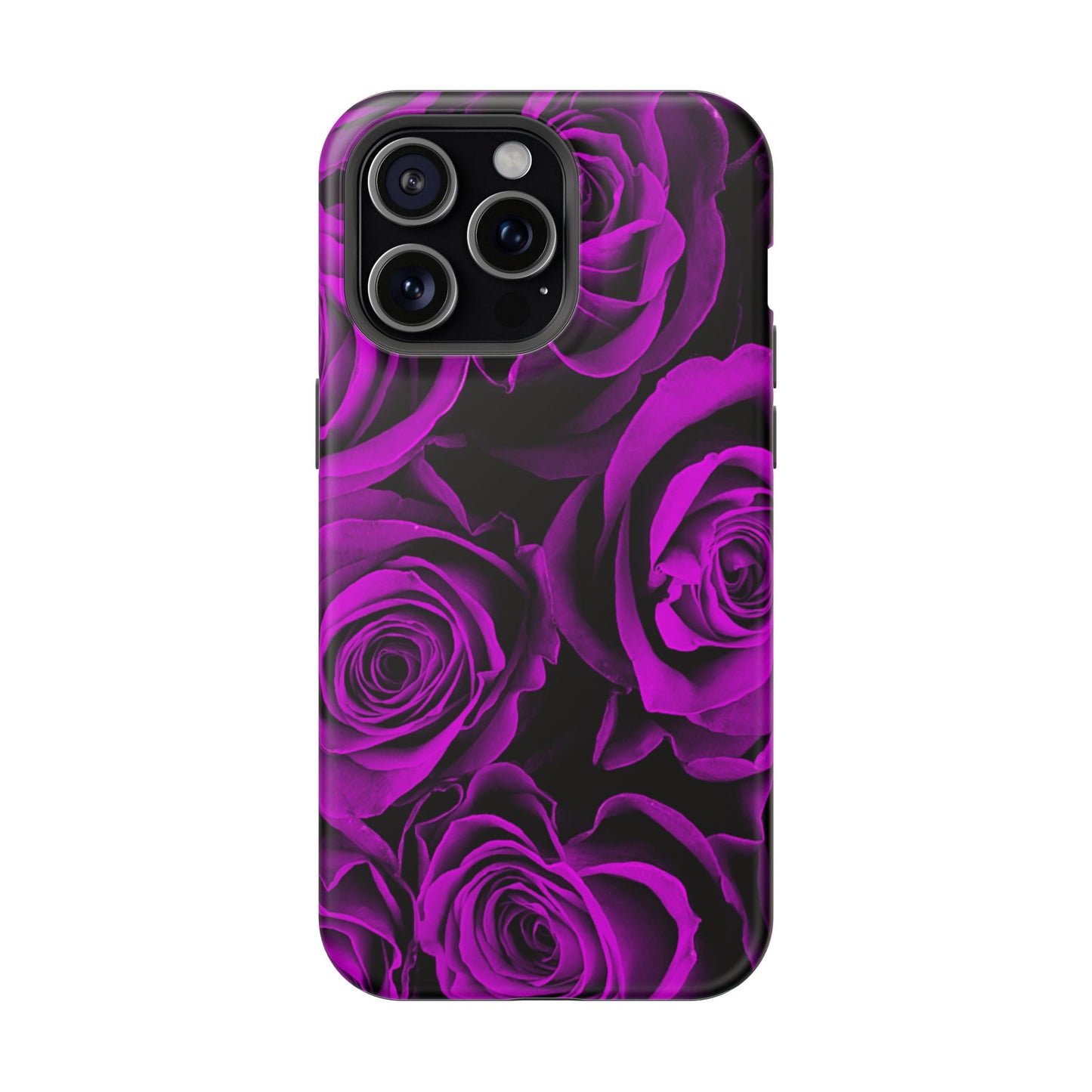 Impact-Resistant Phone Case – Amethyst Roses