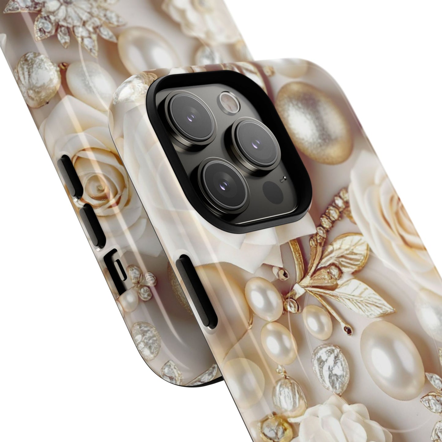 Protective Magnetic Phone Case – Ivory Opulence