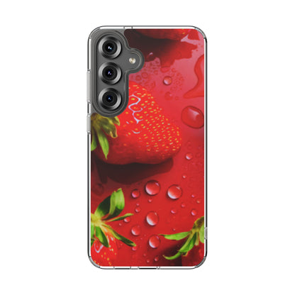 Clear Phone Case – Strawberry Drip