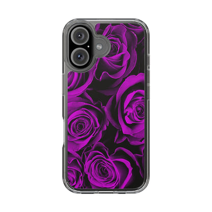 Clear Phone Case – Amethyst Roses