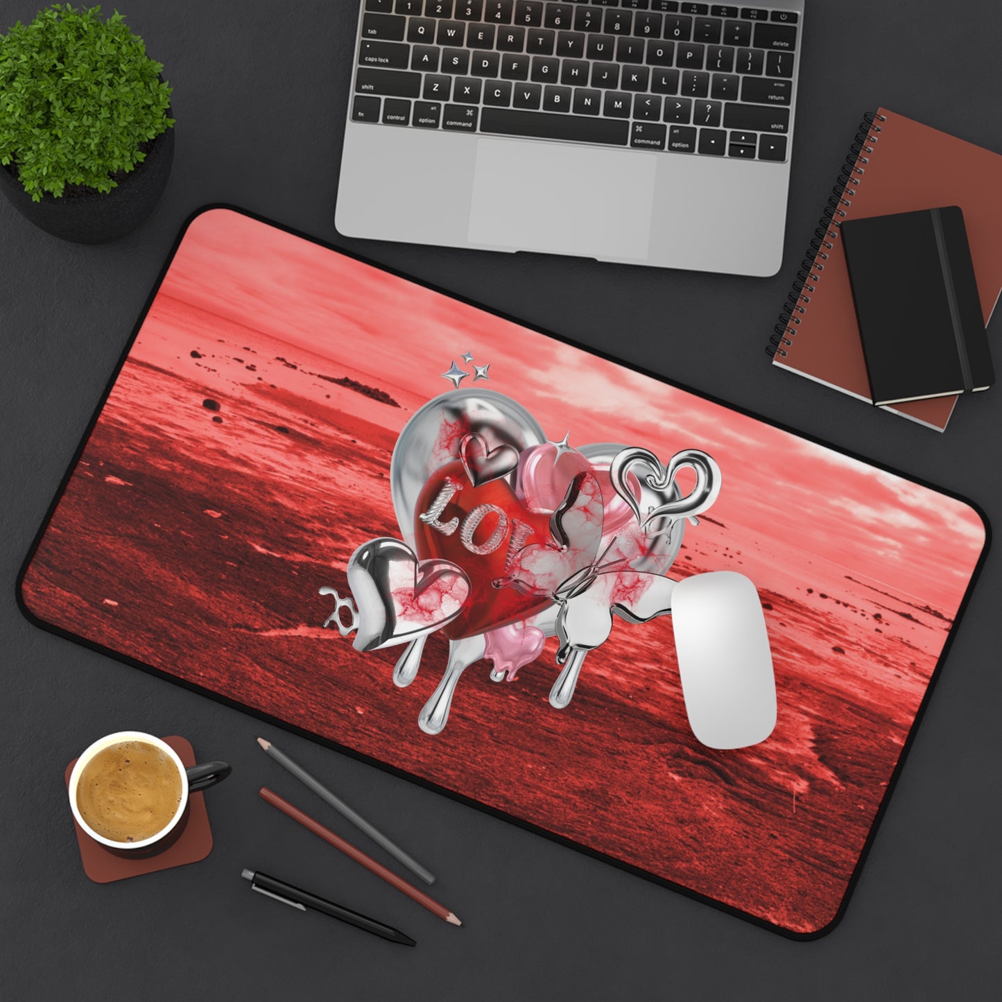 Neoprene Desk Mat – Chrome Love