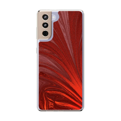 Clear Phone Case – Crimson Current