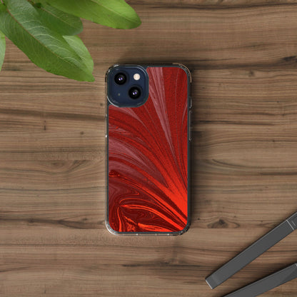 Clear Phone Case – Crimson Current