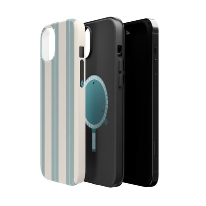Wireless-Charging Compatible Case – Coastal Stripe
