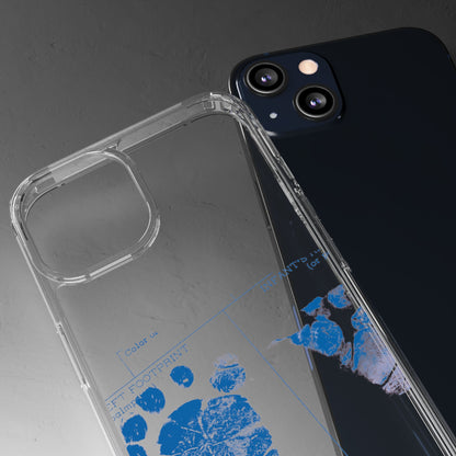 Clear Phone Case – Mom’s Little Blue Footprints