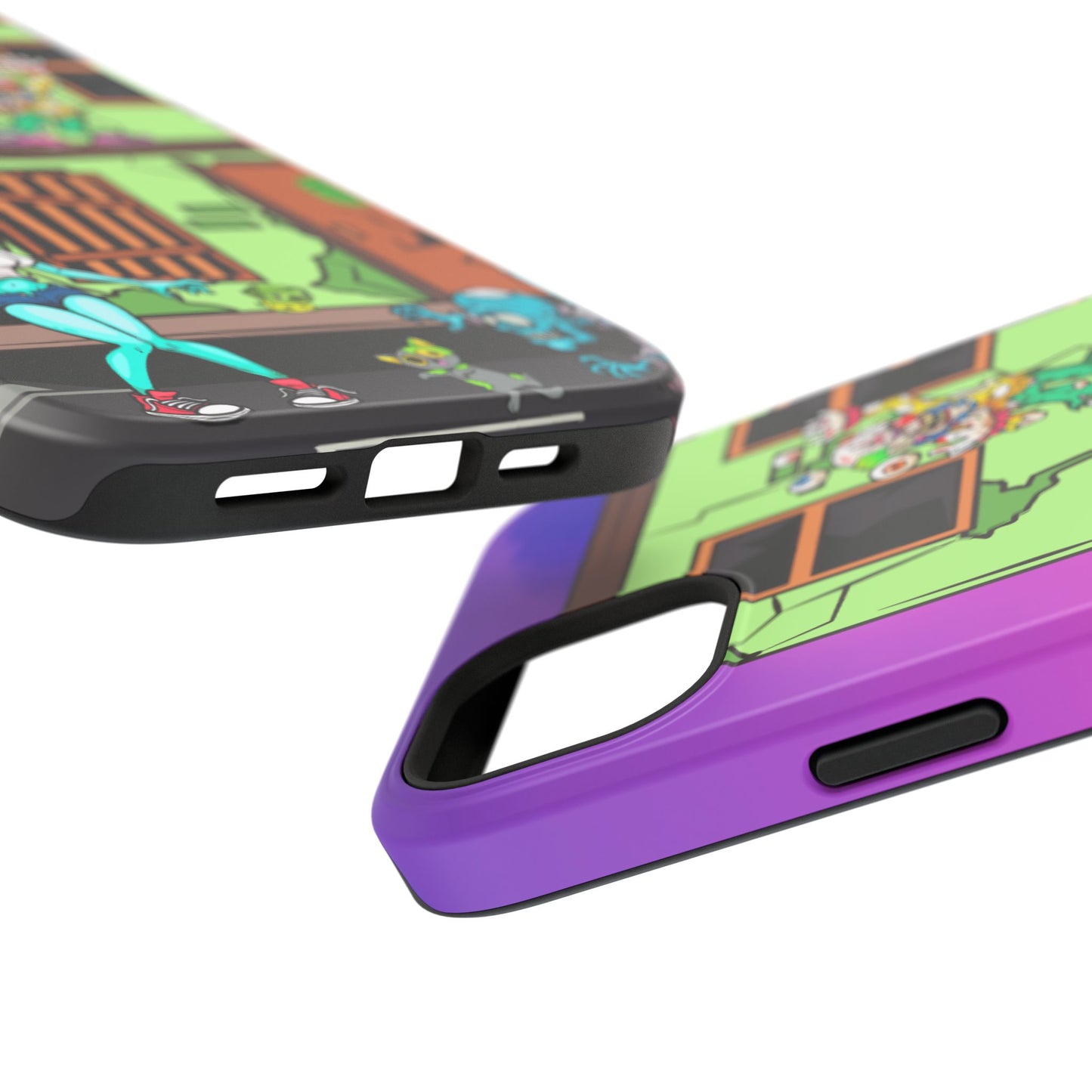 Zombie Arcade Phone Case — Colorful Cartoon Horror Impact-Resistant iPhone Cover