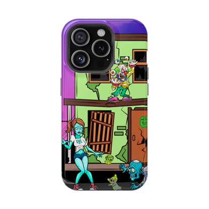 Zombie Arcade Phone Case — Colorful Cartoon Horror Impact-Resistant iPhone Cover