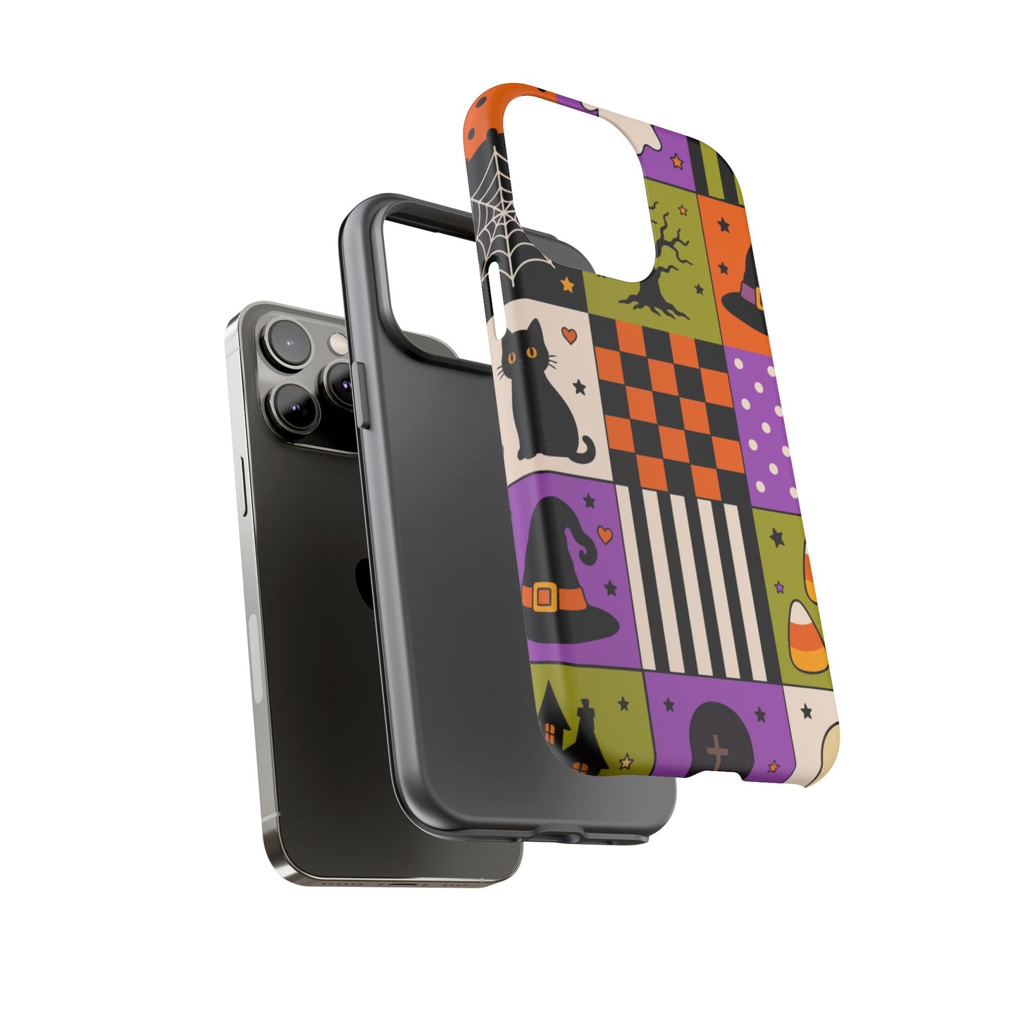 Protective Phone Case – Spooky Patchwork