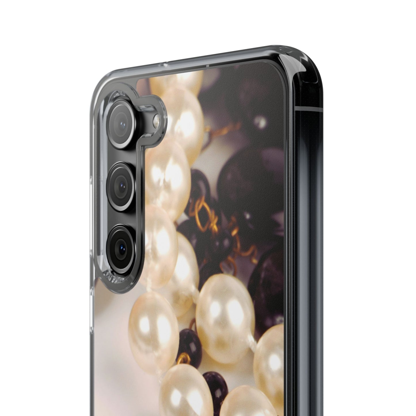 Clear Phone Case – Noir Pearl