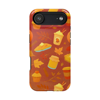 Autumn Treats Magnetic Phone Case — Fall Coffee & Pastry Protective Cover