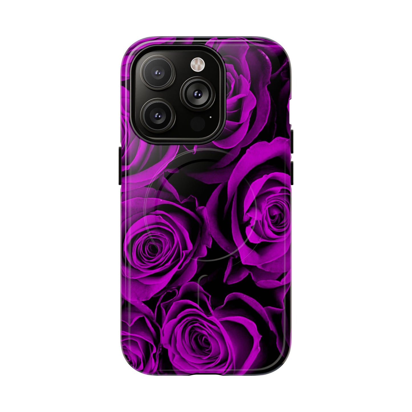 Protective Magnetic Phone Case – Amethyst Roses