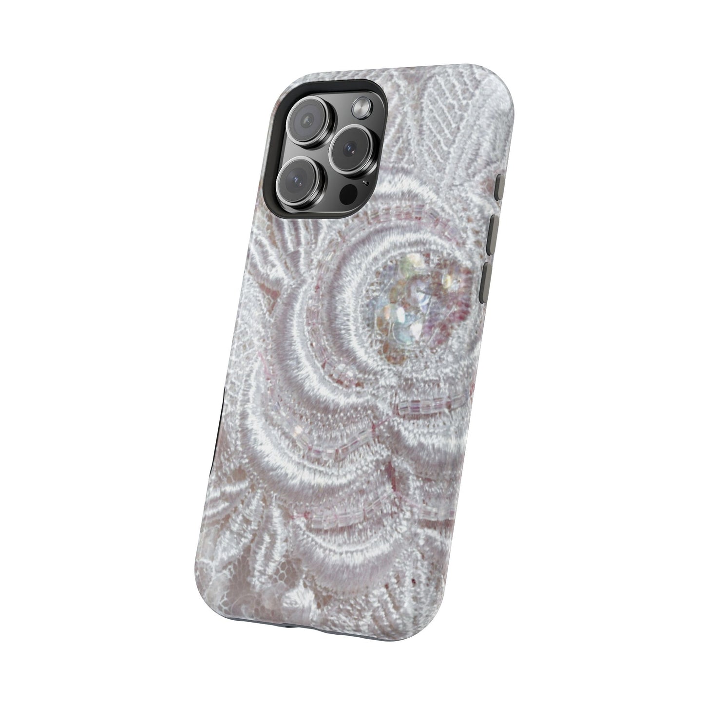 Wireless-Charging Compatible Case – Lace Veil