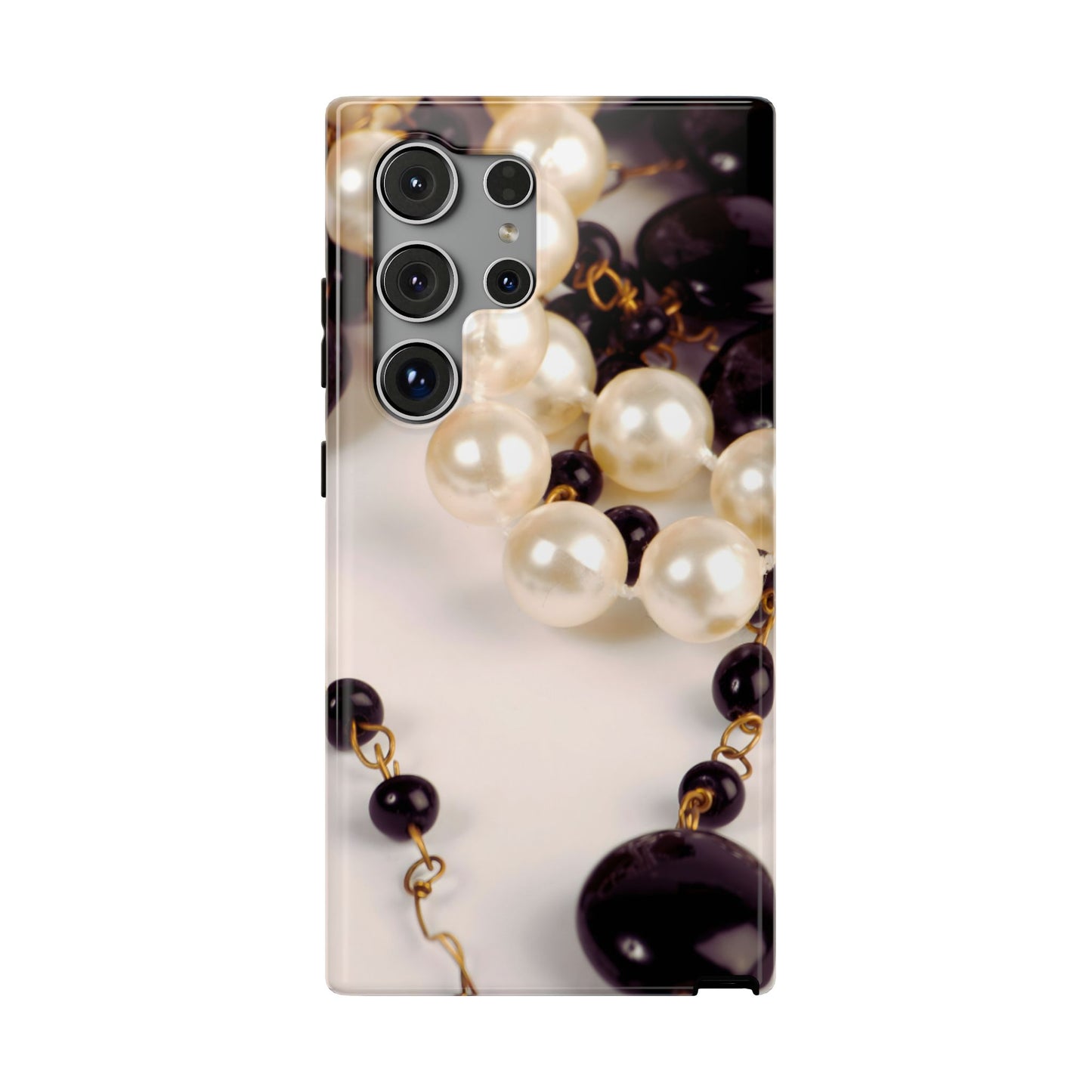 Impact-Resistant Phone Case – Noir Pearl