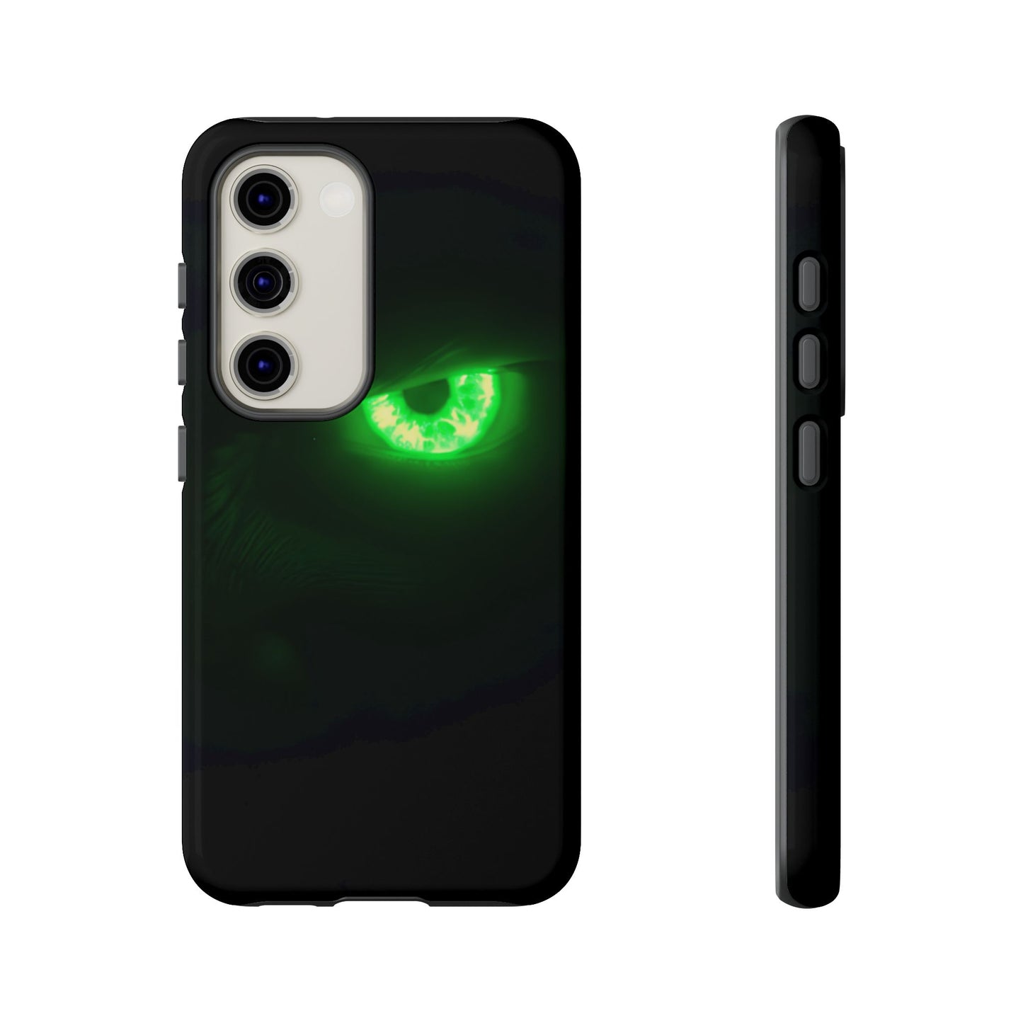 Protective Phone Case – Neon Green Monster Eyes