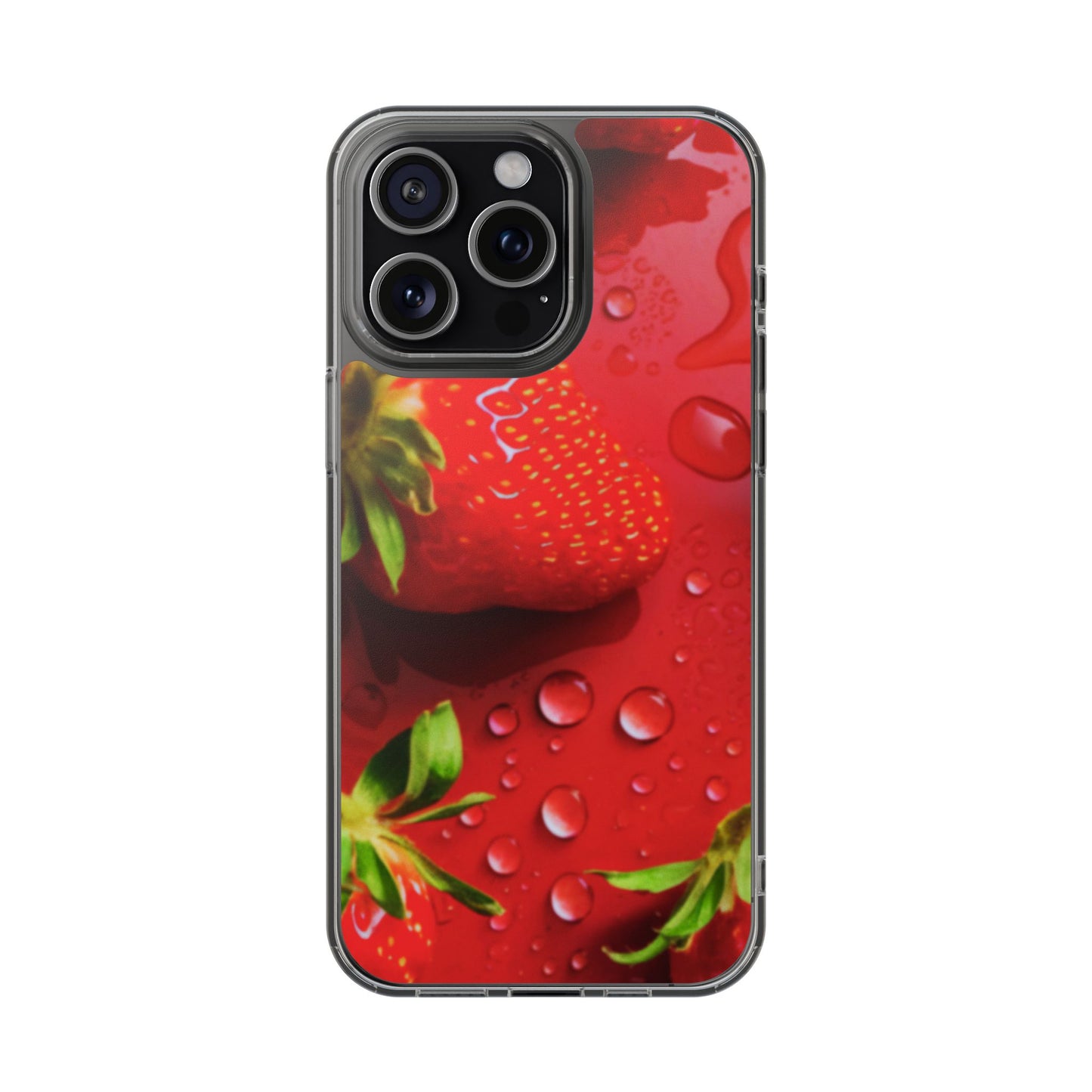 Clear Phone Case – Strawberry Drip