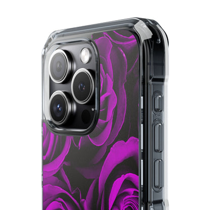 Clear Magnetic Phone Case – Amethyst Roses