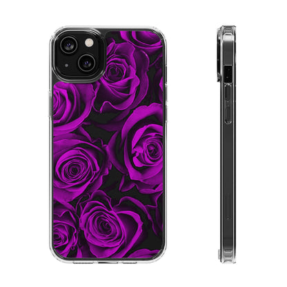 Clear Magnetic Phone Case – Amethyst Roses