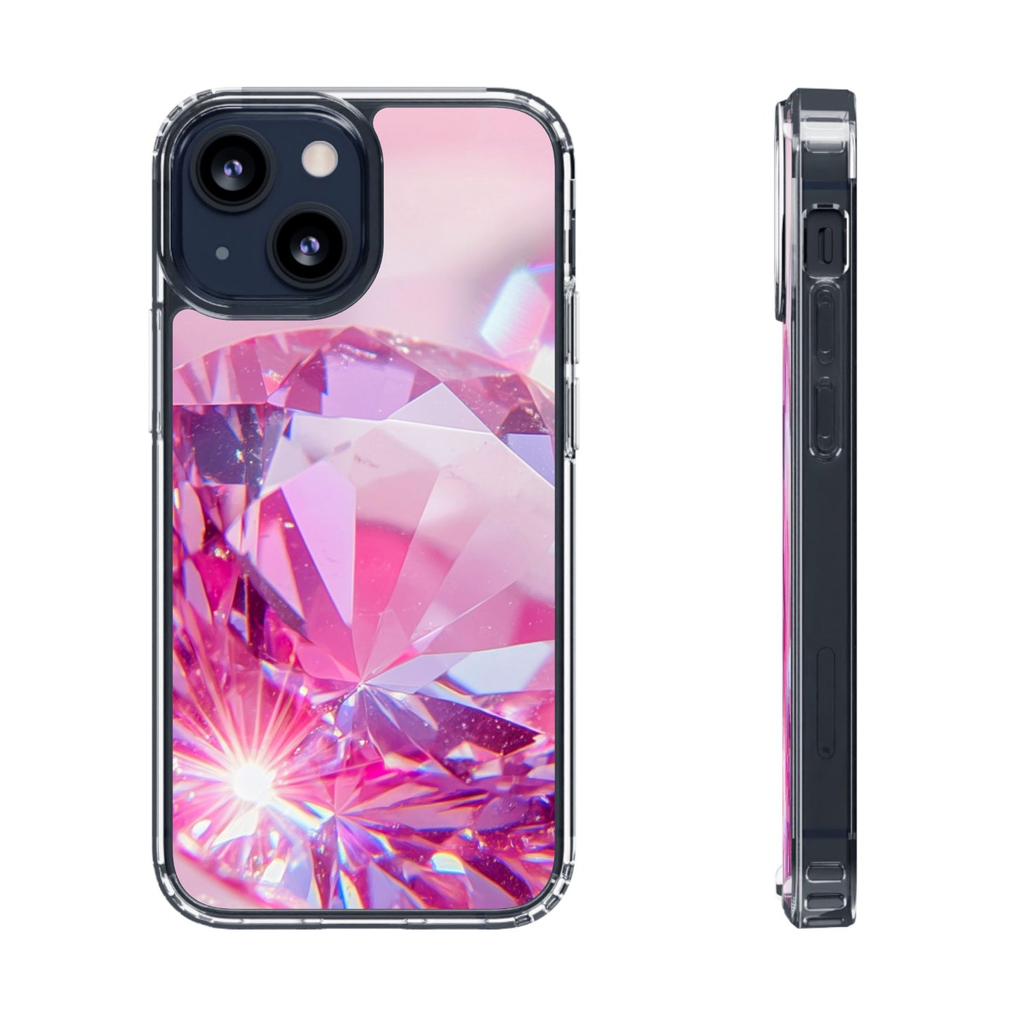 Clear Phone Case – Pink Ice