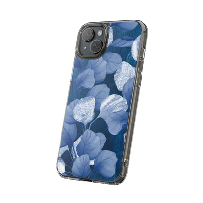 Clear Phone Case – October Blues – Compatible with iPhone 13–17 & Samsung Galaxy S25–S26 Series