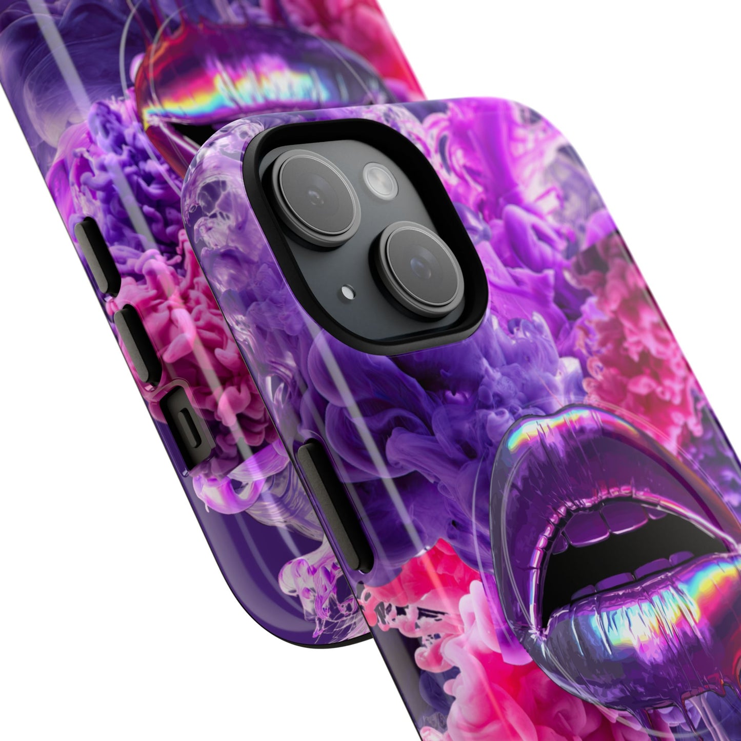 Protective Magnetic Phone Case – Purple Haze Lips