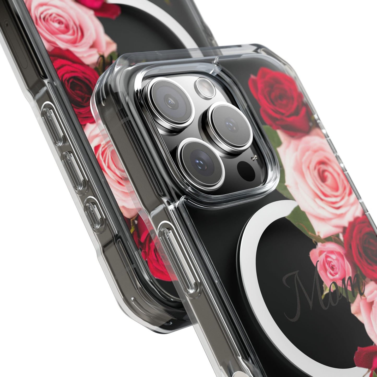 Clear Magnetic Phone Case – Mom’s Rose Bouquet