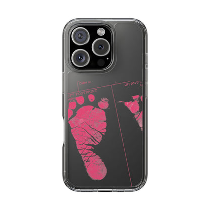 Clear Phone Case – Mom’s Little Pink Footprints