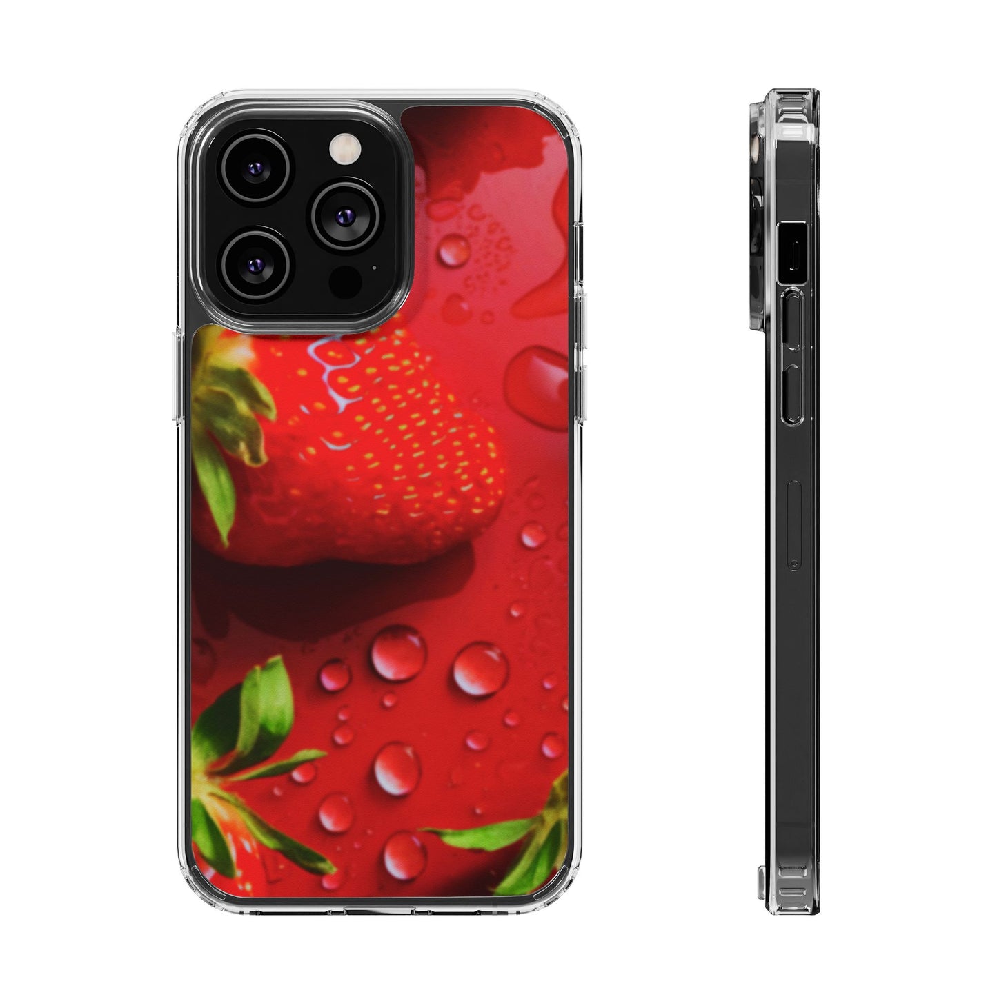 Clear Phone Case – Strawberry Drip