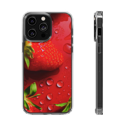 Clear Phone Case – Strawberry Drip