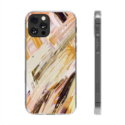 Clear Phone Case – Brush & Bronze