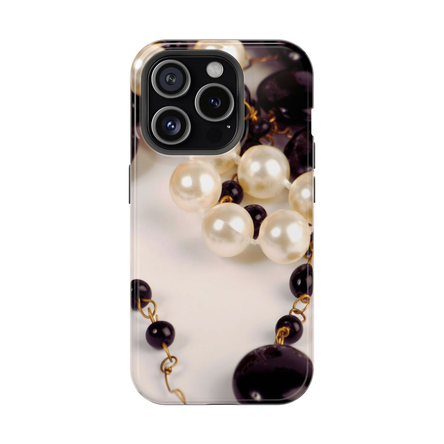 Impact-Resistant Phone Case – Noir Pearl