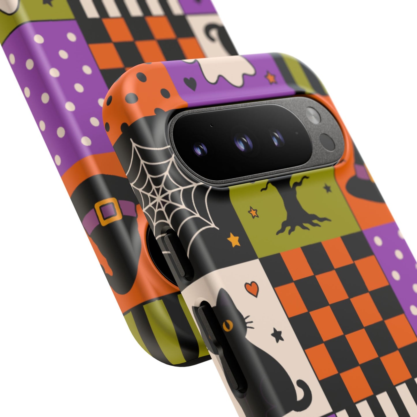 Protective Phone Case – Spooky Patchwork