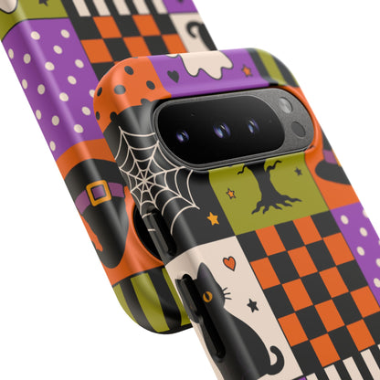 Protective Phone Case – Spooky Patchwork
