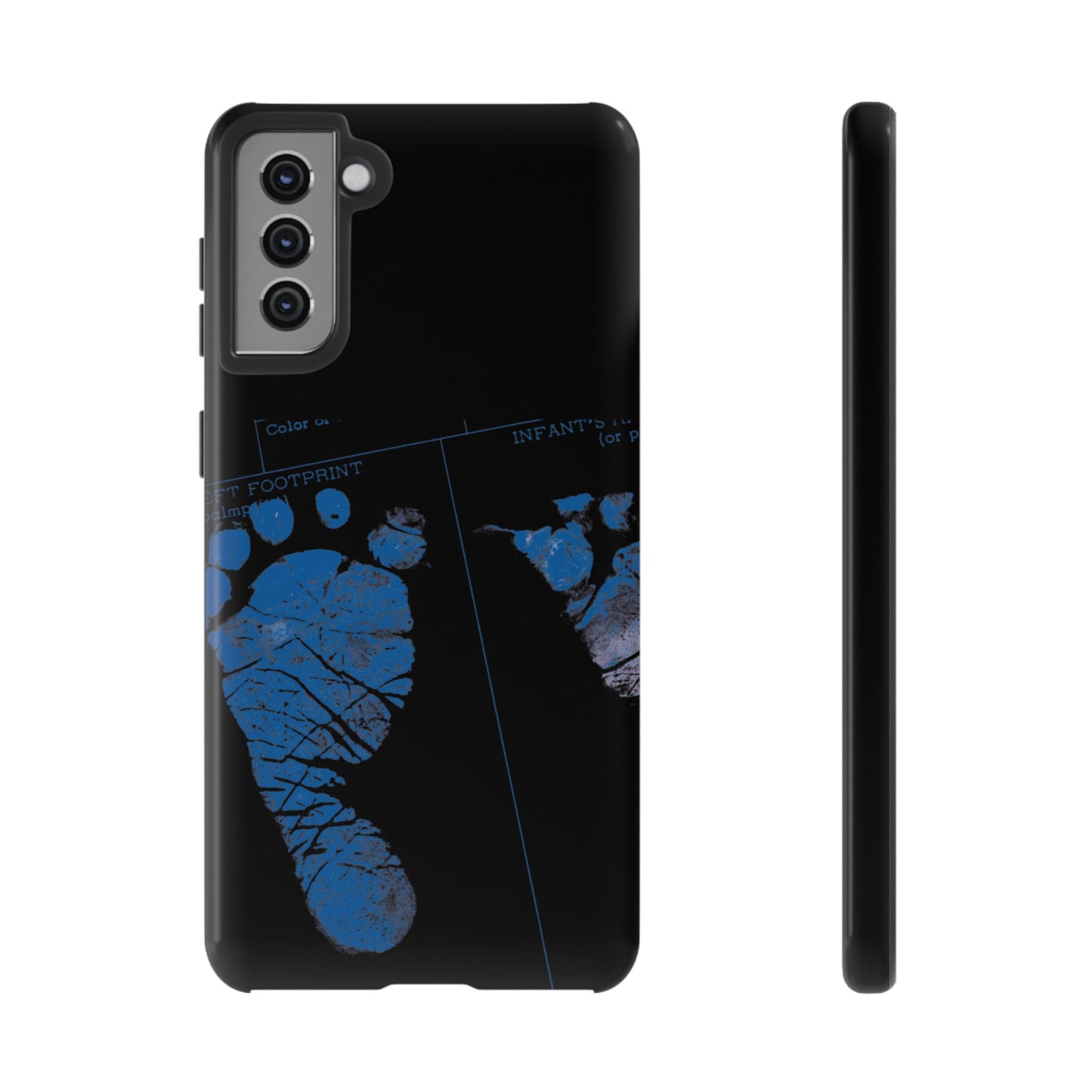 Protective Phone Case – Mom’s Little Blue Footprints