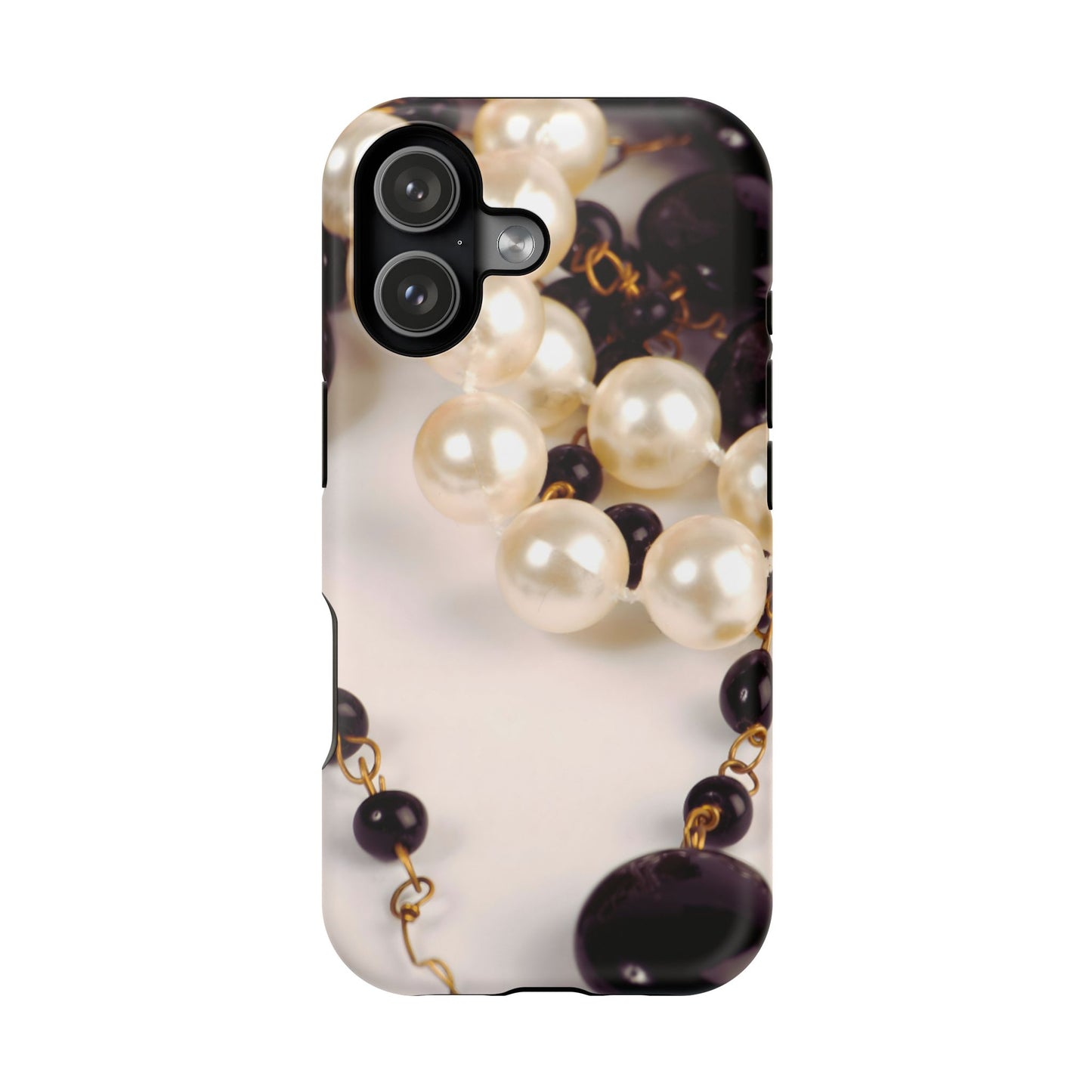 Impact-Resistant Phone Case – Noir Pearl