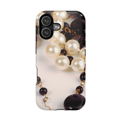 Impact-Resistant Phone Case – Noir Pearl