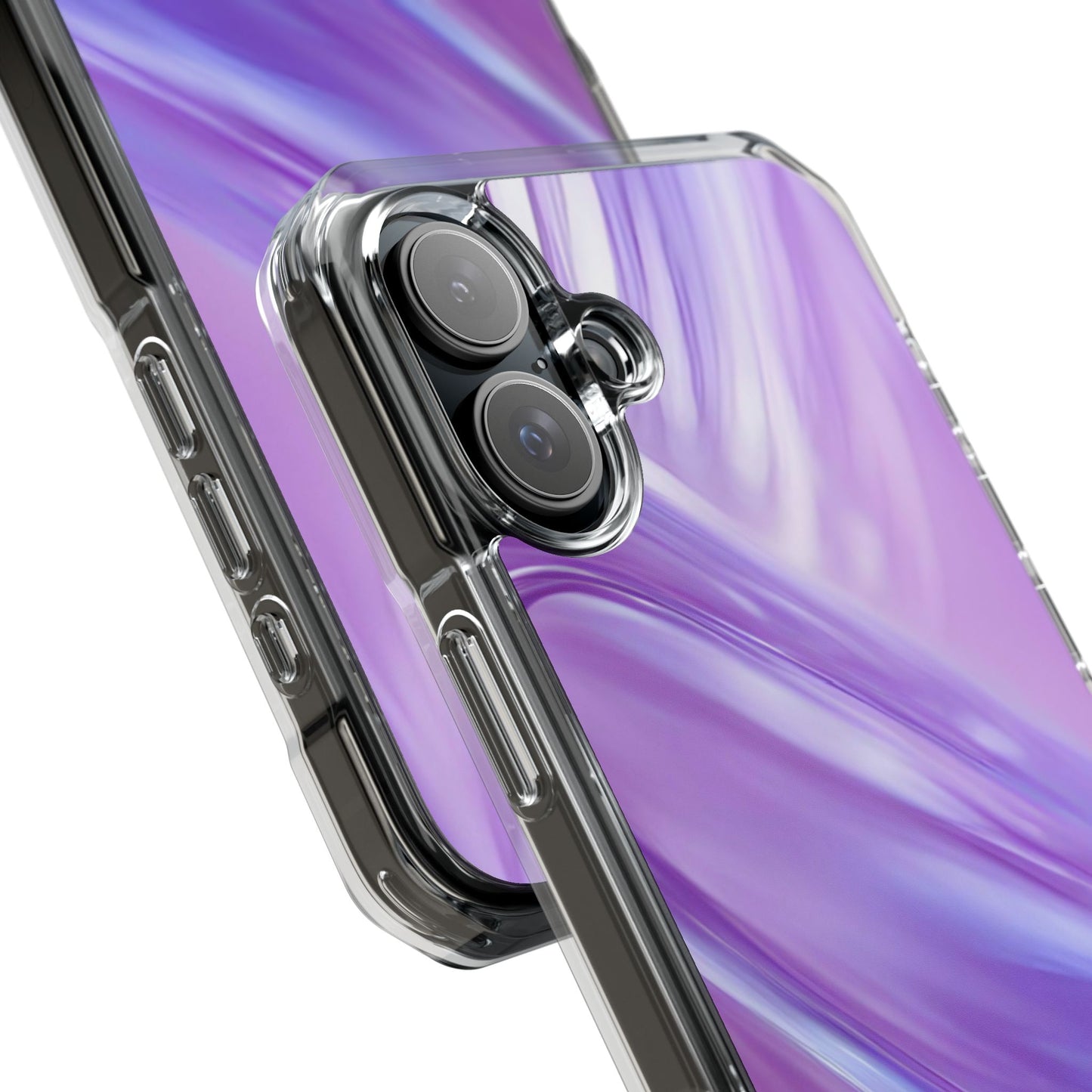 Clear Magnetic Phone Case – Lavender Wave