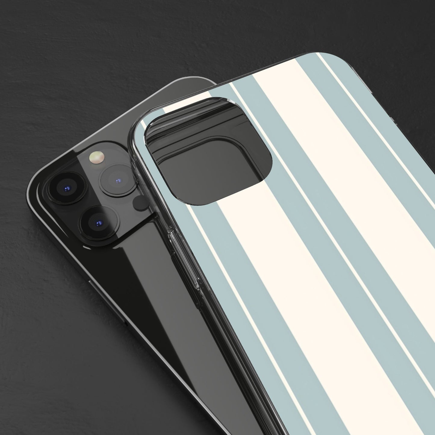 Clear Phone Case – Coastal Stripe
