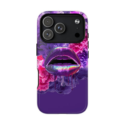 Protective Magnetic Phone Case – Purple Haze Lips