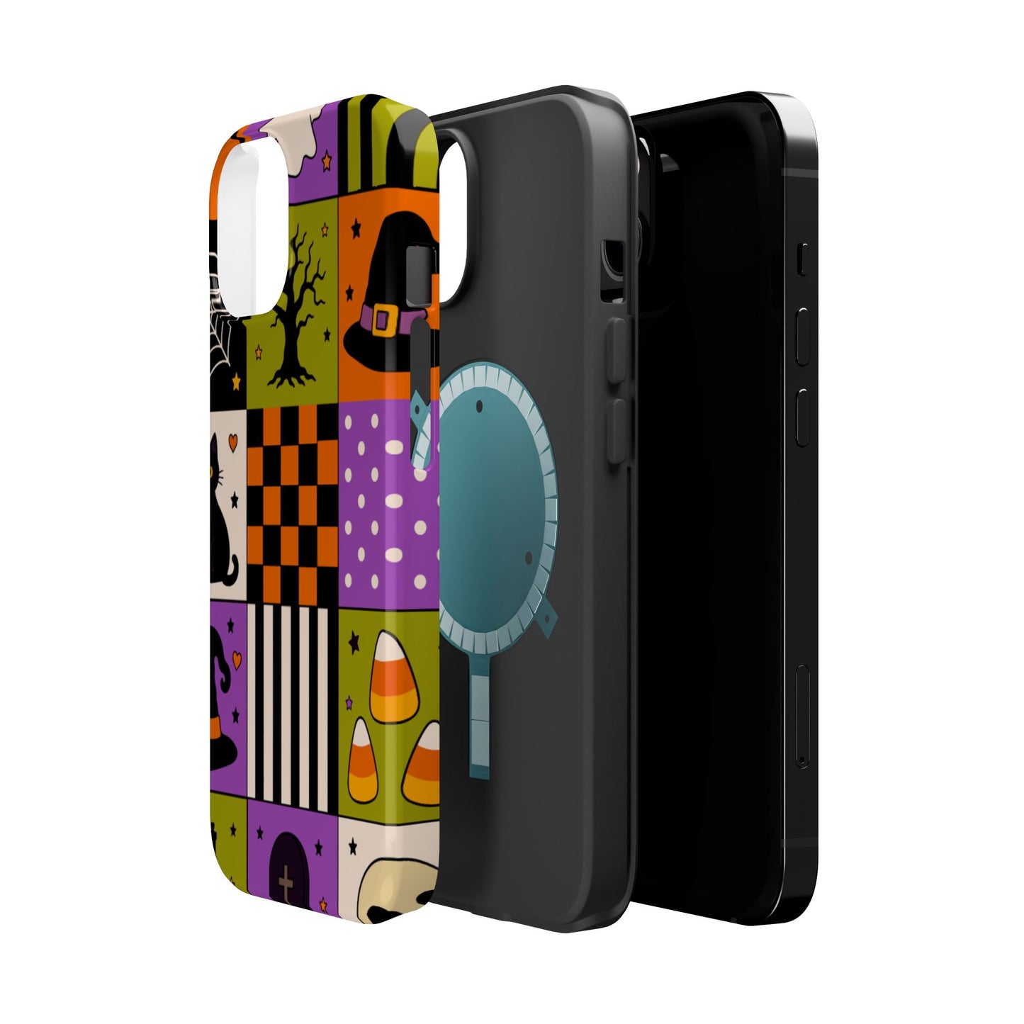 Wireless-Charging Compatible Case – Spooky Patchwork