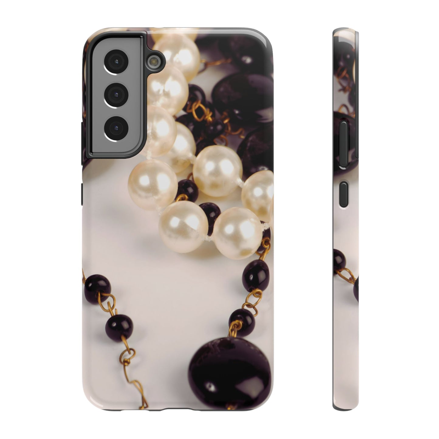 Impact-Resistant Phone Case – Noir Pearl