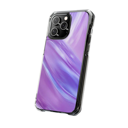 Clear Magnetic Phone Case – Lavender Wave