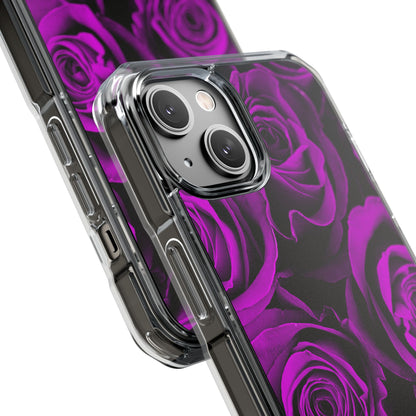 Clear Magnetic Phone Case – Amethyst Roses