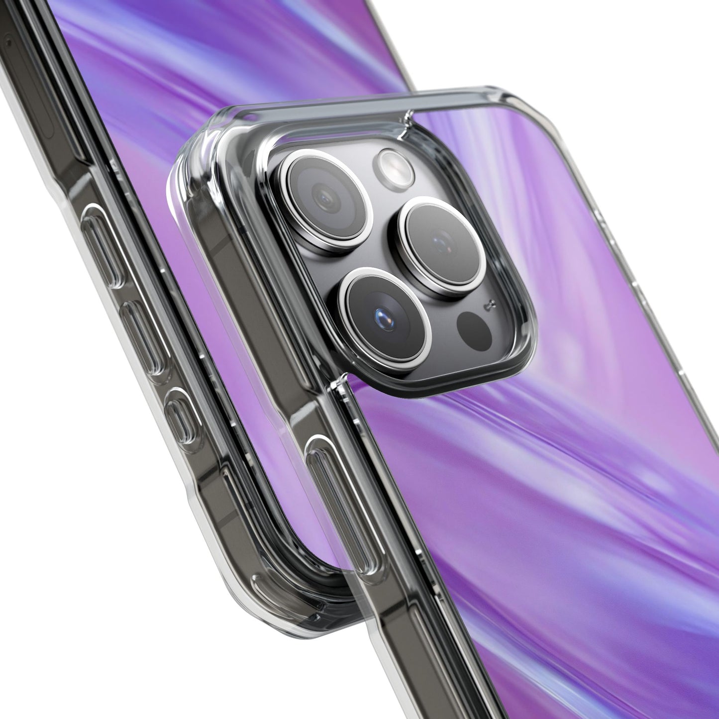 Clear Magnetic Phone Case – Lavender Wave