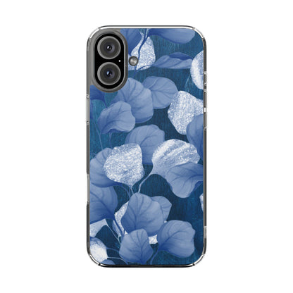 Clear Phone Case – October Blues – Compatible with iPhone 13–17 & Samsung Galaxy S25–S26 Series