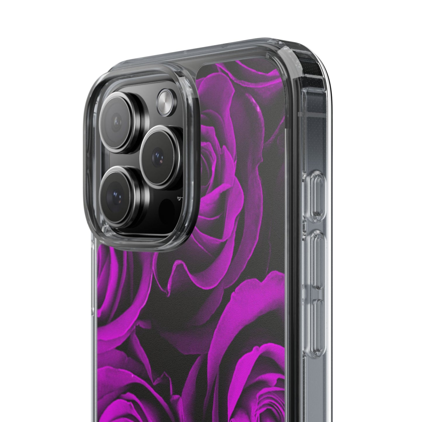Clear Phone Case – Amethyst Roses