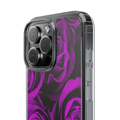 Clear Phone Case – Amethyst Roses