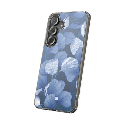 Clear Phone Case – October Blues – Compatible with iPhone 13–17 & Samsung Galaxy S25–S26 Series